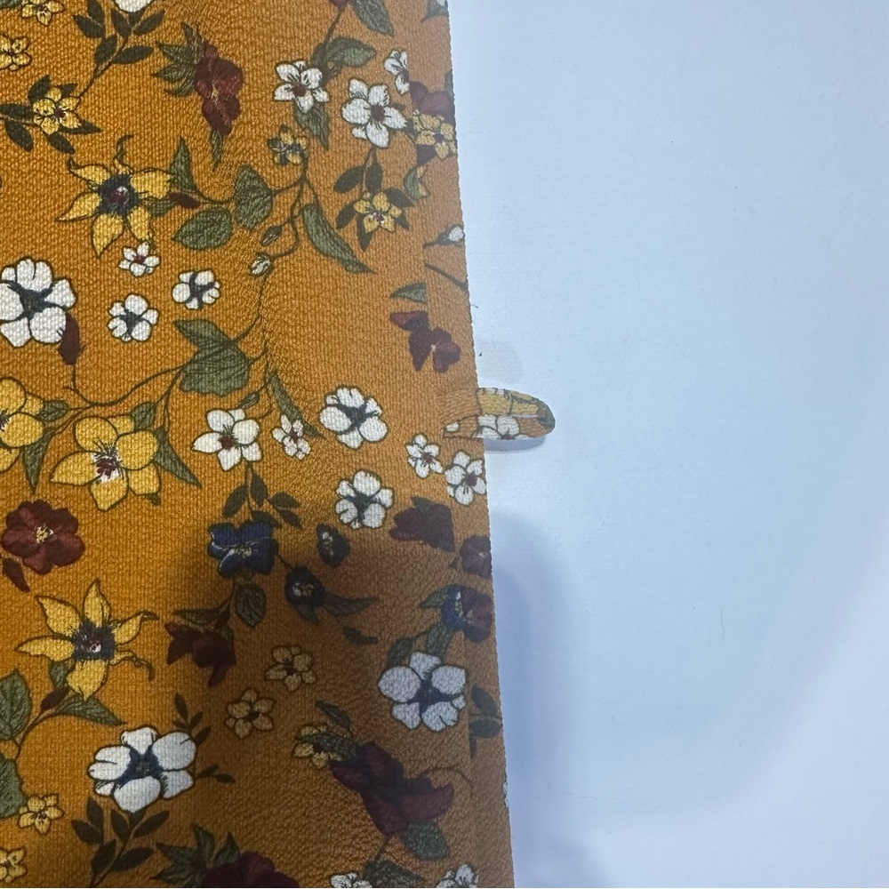 You and I sleeveless dress mustard, color, floral size XL - Picture 5 of 5